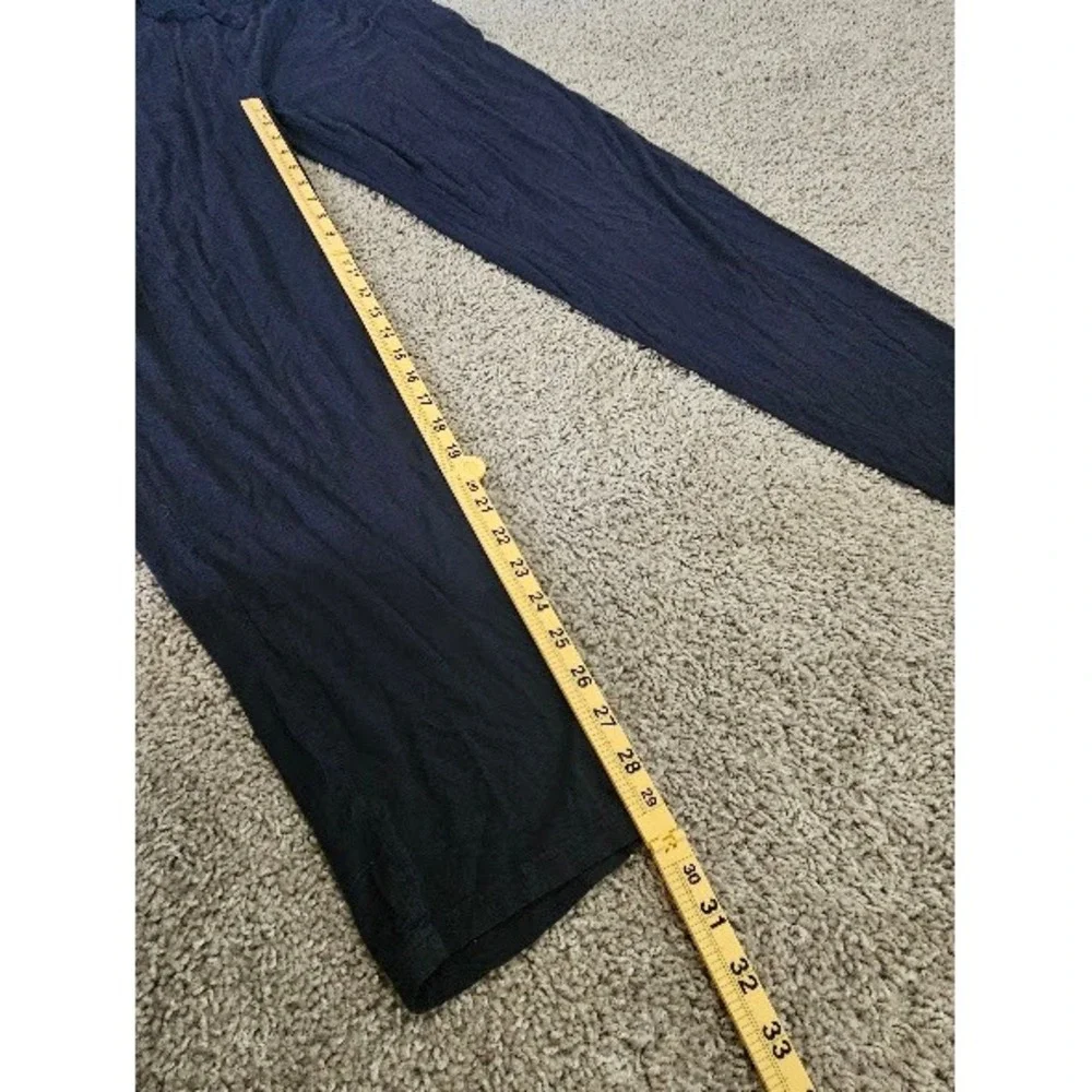 Cozy Earth Bamboo Pajama Pants Women XL Navy Blue Stretch Lounge Drawstring